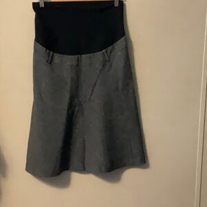 Elegant Black and Gray A-Line Skirt